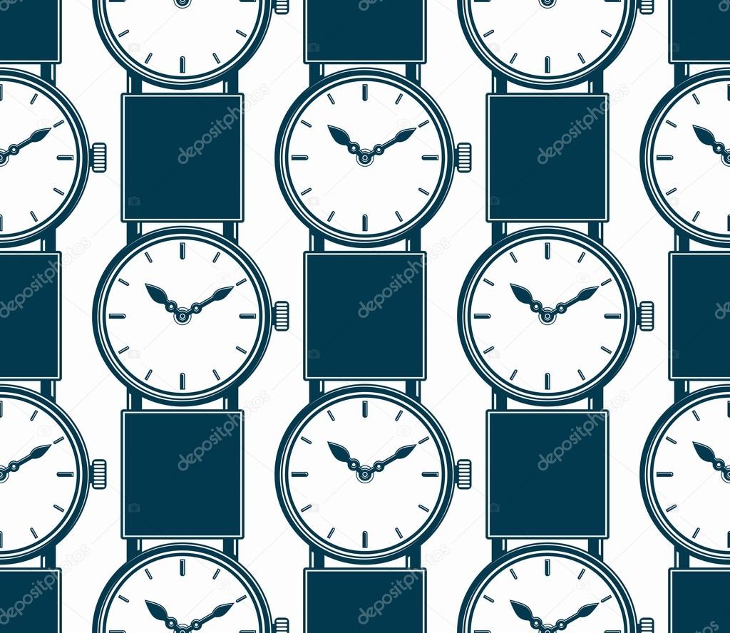 Seamless background with wristwatches