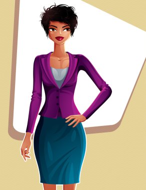 Güzel coquette iş kadını