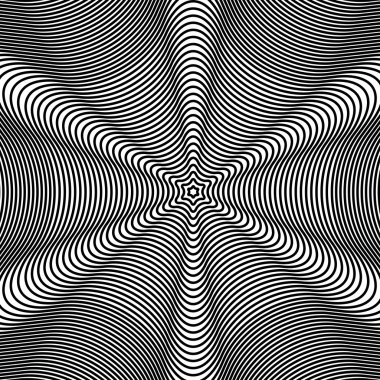 Siyah ve beyaz psychedelic arka plan