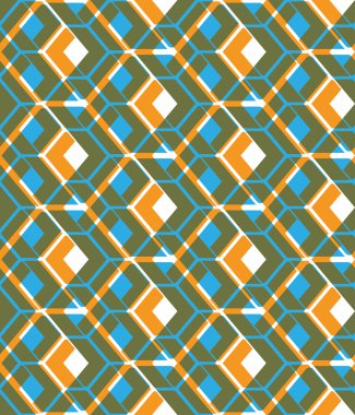 Renkli stilize simetrik sonsuz desen