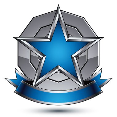 Pentagonal yıldız ile hanedan yuvarlak öğe