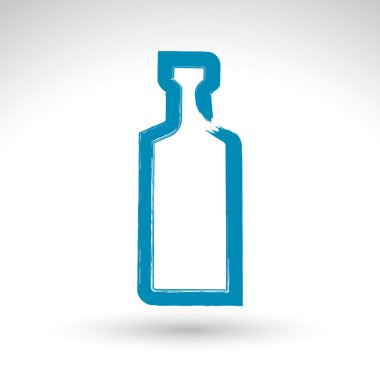 Tekila el çekilmiş boş şişe