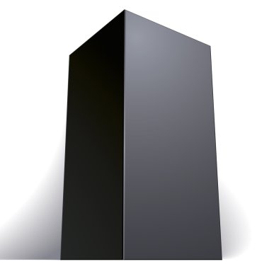 Gerçekçi siyah paket kutu ürünleri için