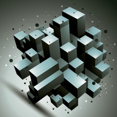 Geometrik soyut 3d karmaşık nesne
