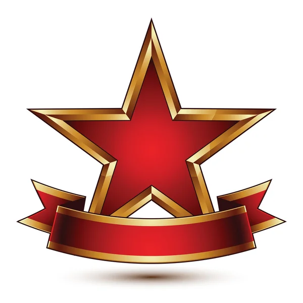 Vorlage mit fünfeckigem roten Stern — Stockvektor