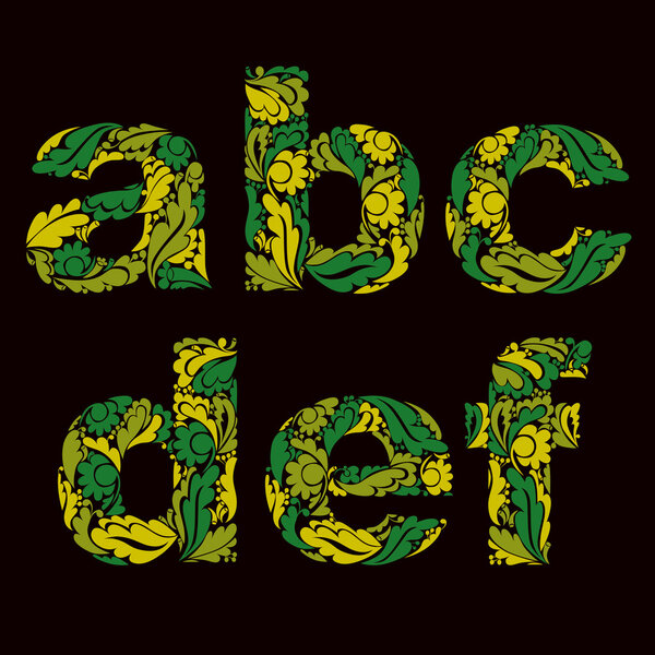 Stylish script with floral ornament