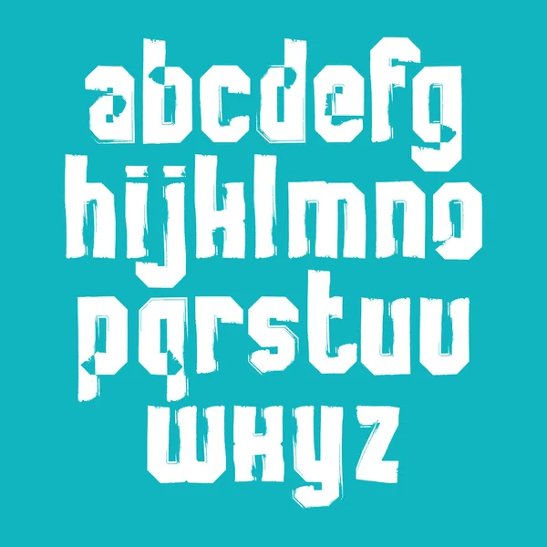 Beyaz el yazısı küçük harfler — Stok Vektör
