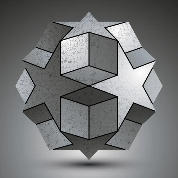 Objet sphérique 3d galvanisé — Image vectorielle