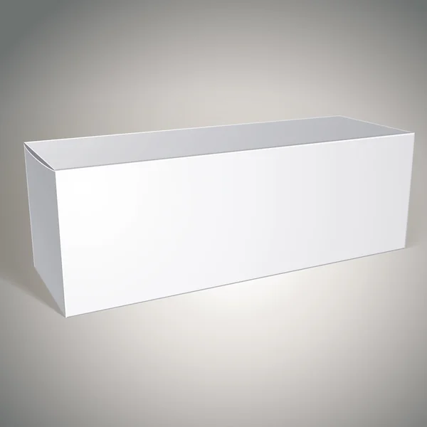 Caja en blanco, diseño del paquete — Vector de stock