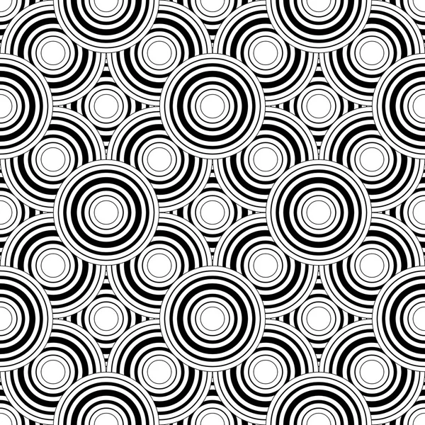 Seamless black and white geometric pattern — Stock Vector