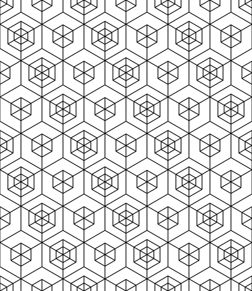 Monochrom abstraktes geometrisches nahtloses Muster — Stockvektor