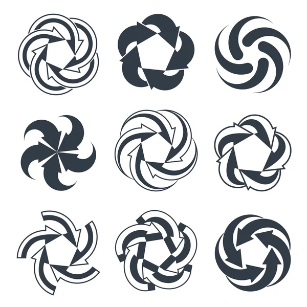 Flèches symbole conceptuel abstrait — Image vectorielle