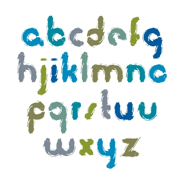 Conjunto de letras de alfabeto untado — Vector de stock