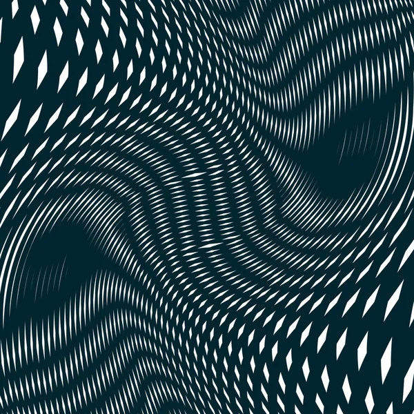 Moire lines, striped psychedelic background — Stock Vector