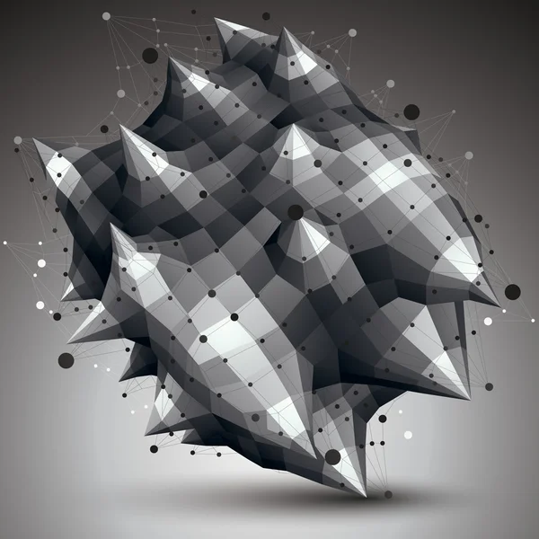 Objeto complicado geométrico abstrato 3D — Vetor de Stock