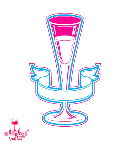 Classic 3d champagne goblet — Stock Vector