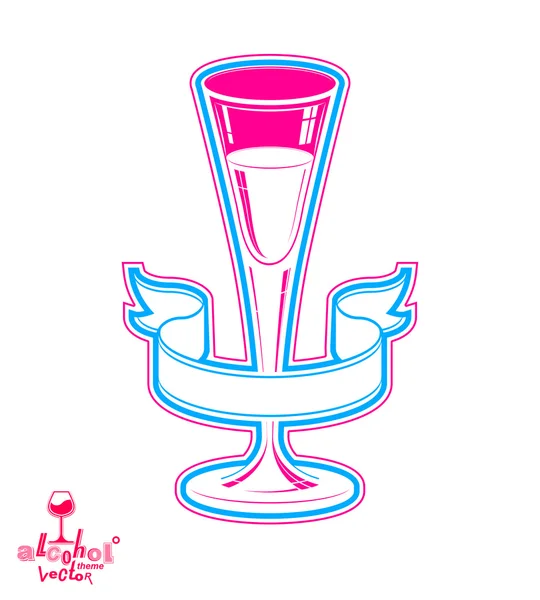 Klassieke 3d champagne goblet — Stockvector