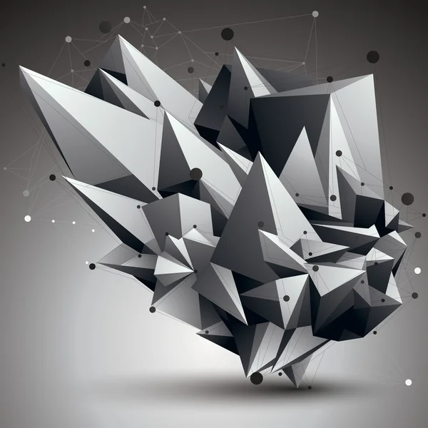 3D-abstracte geometrische ongebruikelijke object — Stockvector