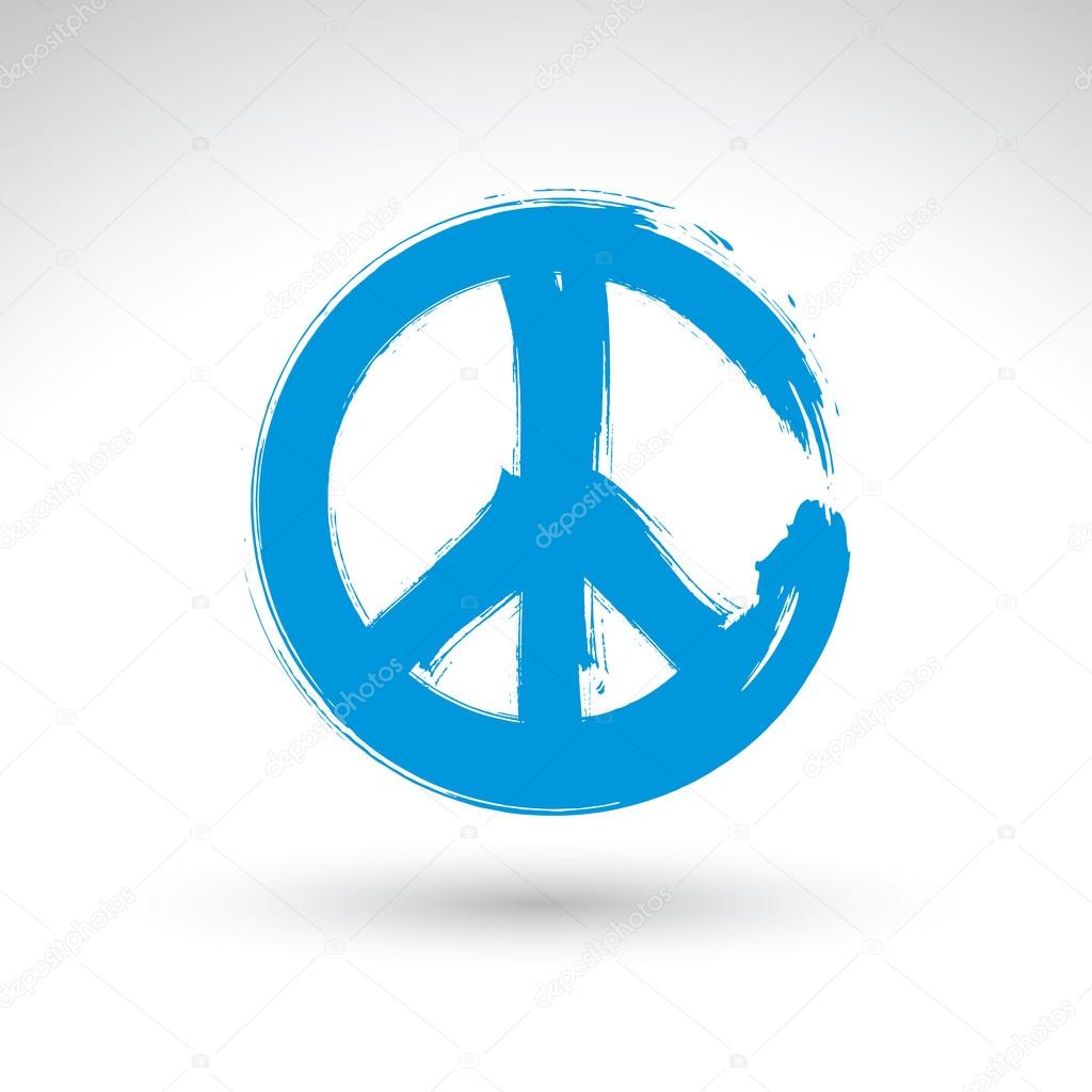 Hand drawn vector peace icon