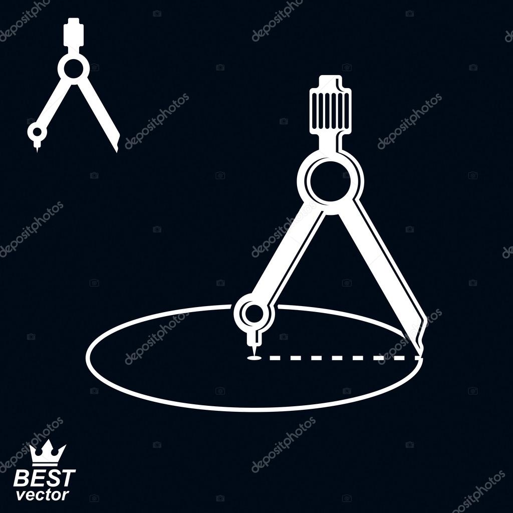 Compass, drawing tool, geometry compass, tool icon - Download on