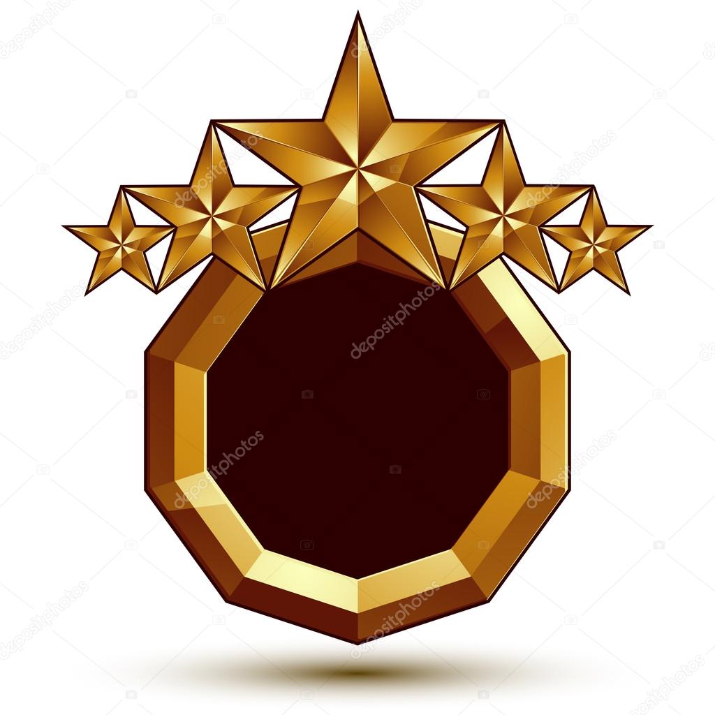 Heraldic template with golden star