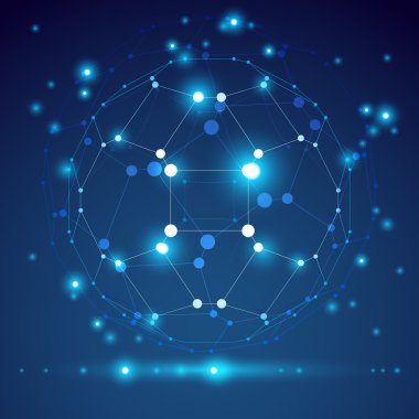 Soyut 3d Geometrik nesneyi