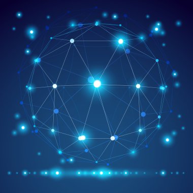 Soyut 3d Geometrik nesneyi