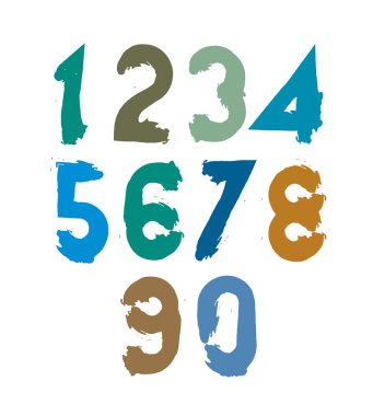 El yazısı çağdaş rakam seti