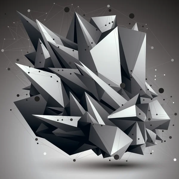 Polygonální objekt abstraktní design — Stockový vektor
