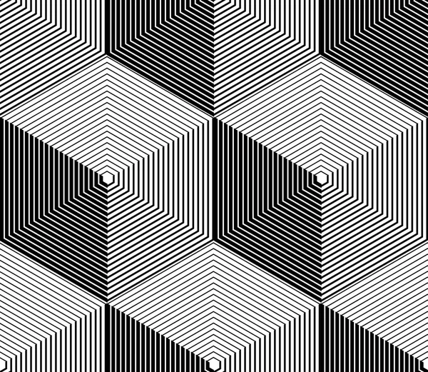 Patrón geométrico abstracto monocromo — Vector de stock