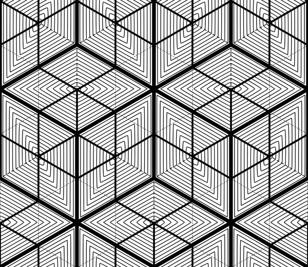Siyah ve beyaz soyut geometrik desen. — Stok Vektör