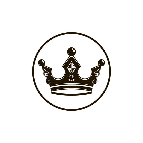 Couronne de luxe, royale, icône du roi — Image vectorielle