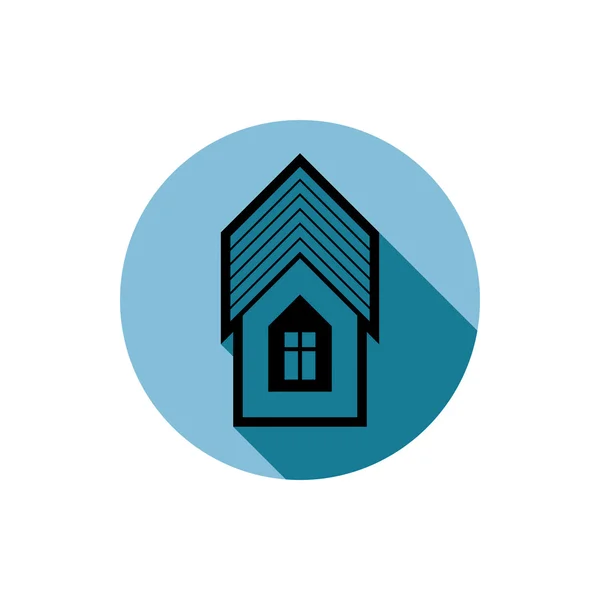 Casa simple, icono de la propiedad — Vector de stock