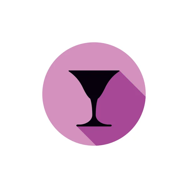 Klasszikus teljes martini pohár — Stock Vector