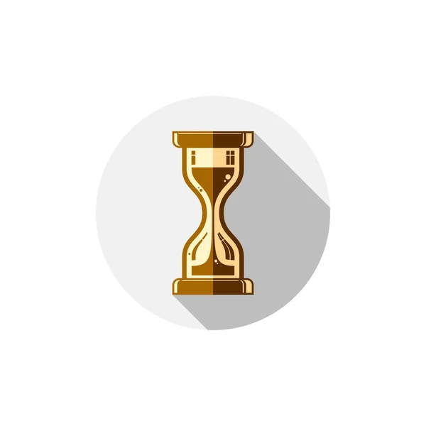 Icono de reloj de arena pasado de moda — Vector de stock