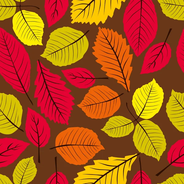 Beautiful leaves seamless pattern — Stock Vector