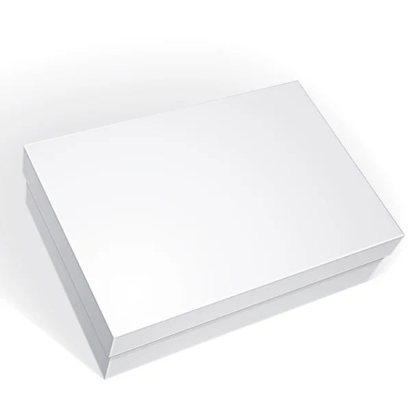 Paquete caja blanca diseño — Vector de stock