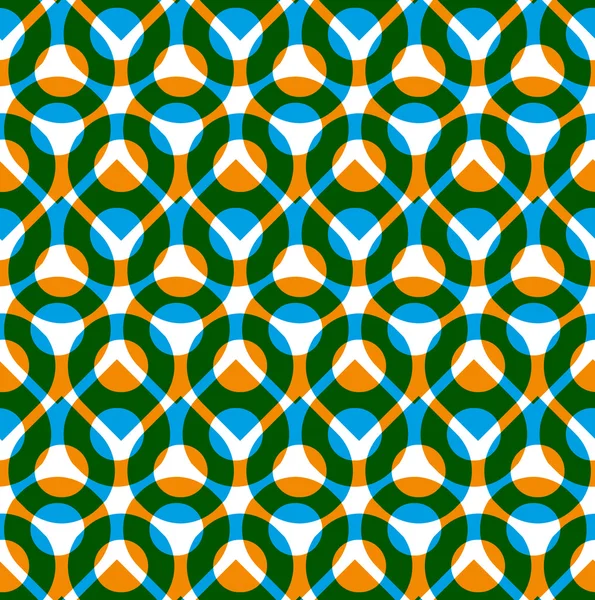 グリーンとオレンジのシームレス パターン — ストックベクタ