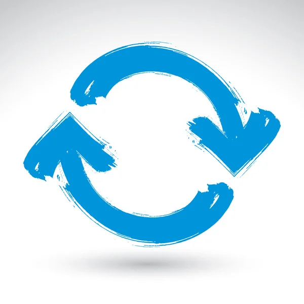 Panneau de mise à jour bleu peint à la main — Image vectorielle