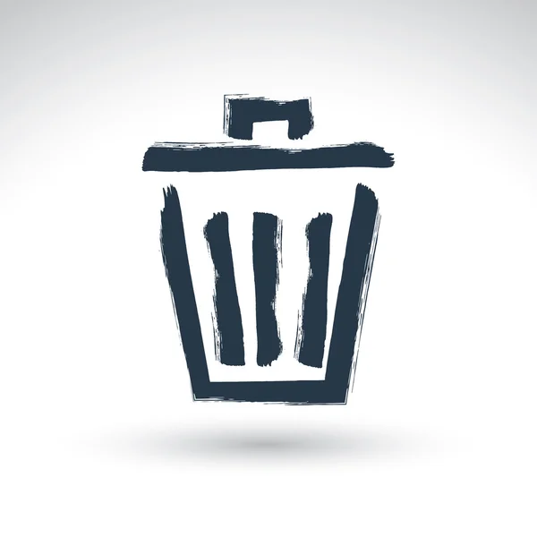 ไอคอนถังขยะธรรมดา — ภาพเวกเตอร์สต็อก