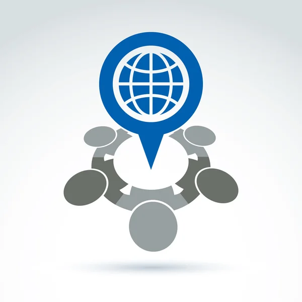 Icono Sociedad Mundial y organizaciones — Archivo Imágenes Vectoriales
