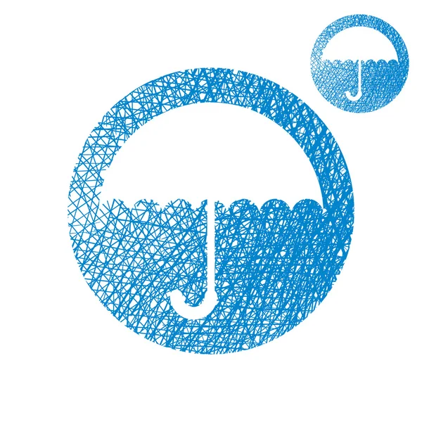Зонтичная синяя икона — стоковый вектор