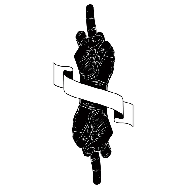 Tanda tangan tengah Stok Ilustrasi 
