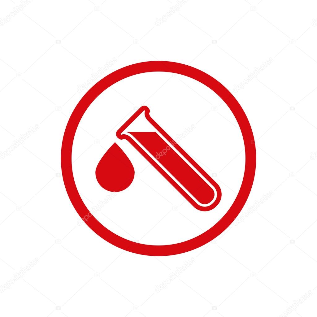 Test tube with    blood