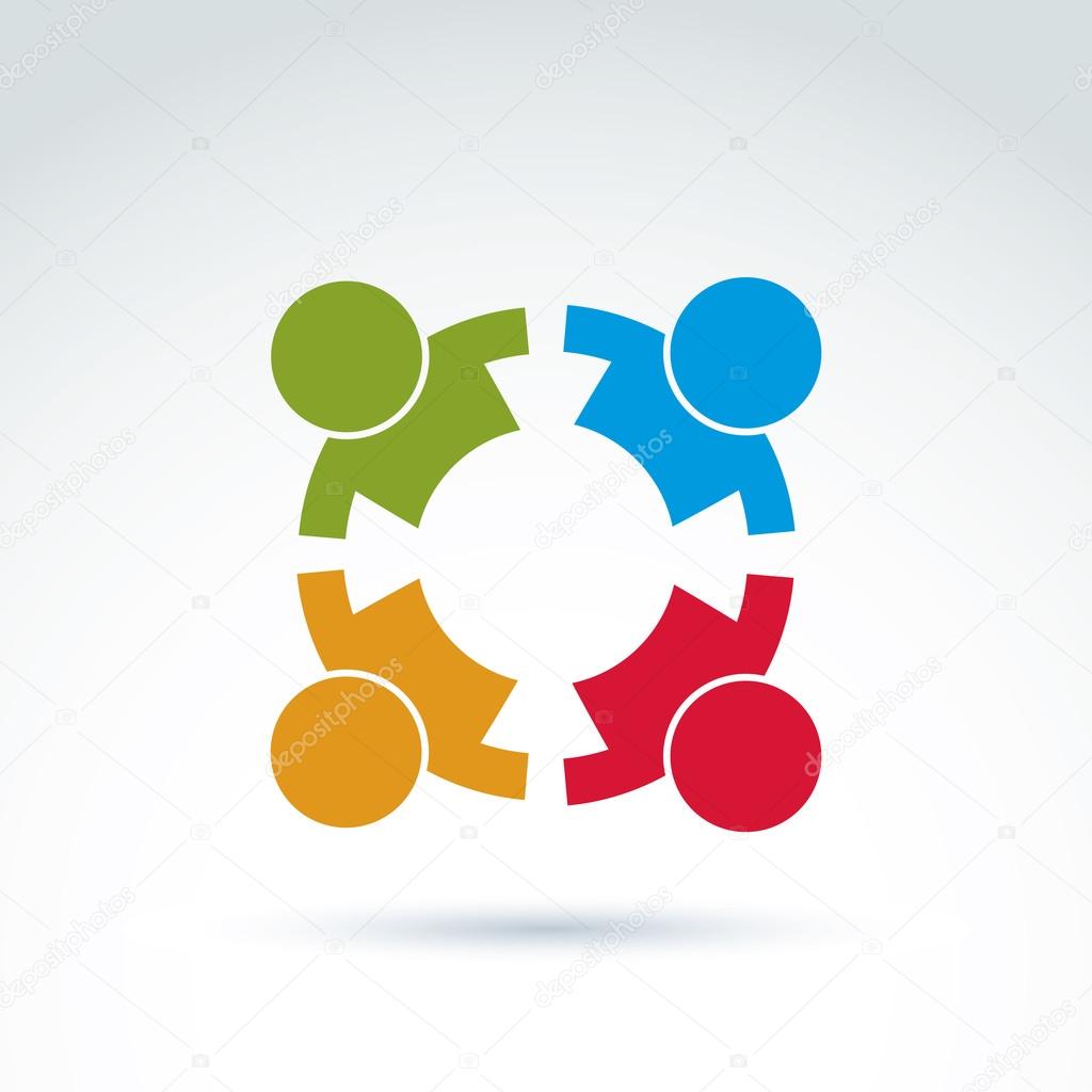 Teamwork And Business Team Icon Vector Image By C Ostapius Vector Stock