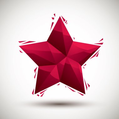Kırmızı yıldız geometrik simgesi