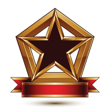 Altın siyah yıldız simgesiyle
