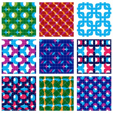 Ocak ızgarası Dikişsiz desen seti