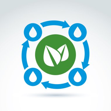 Ekoloji kavramı logo, simgesi