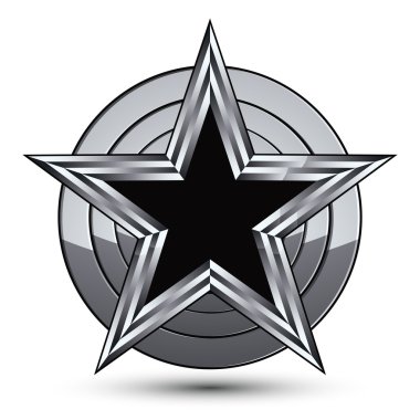 Pentagonal yıldız ile gümüş blazon